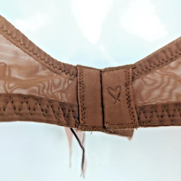 Victoria's Secret Dream Angels 36 D Lined Demi Brown Lace Bra - Picture 8 of 11